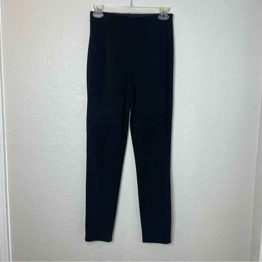 Black Faux Suede High-Waisted Leggings Size S